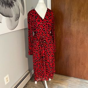 CAbi animal print wrap dress
